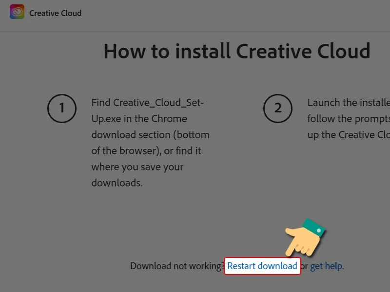 Tải Adobe Creative Cloud từ trang chính thức