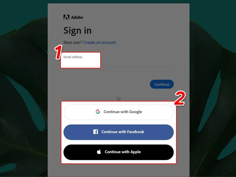 Đăng nhập tài khoản Adobe Creative Cloud