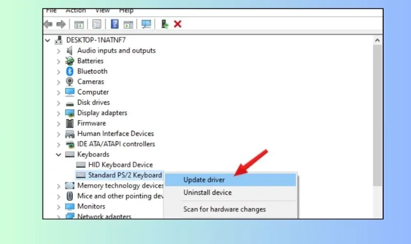 Cách tắt bàn phím Laptop Win 10