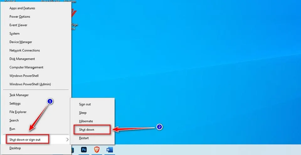 Menu truy cập nhanh Win + X trên hệ điều hành Windows