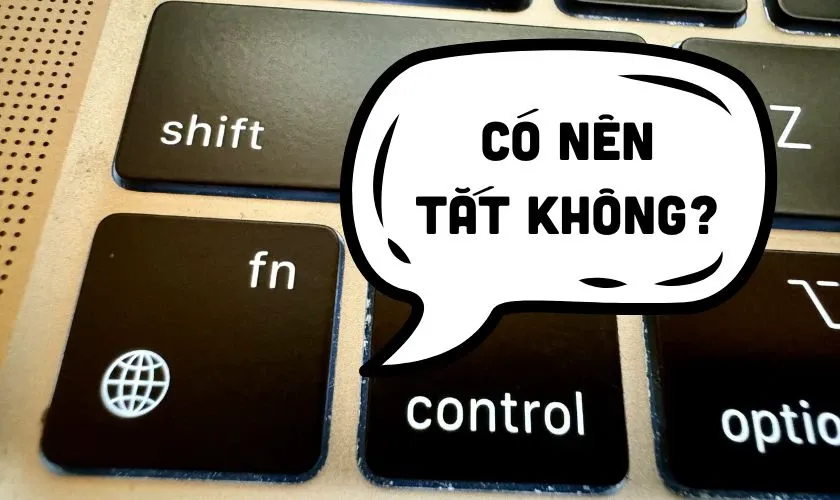 Cân nhắc khi tắt phím Fn