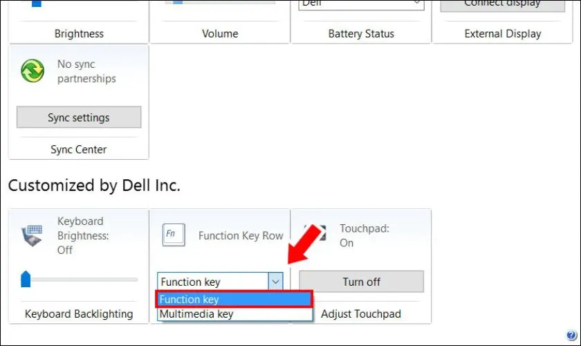 Chuyển đổi chế độ Function Key
