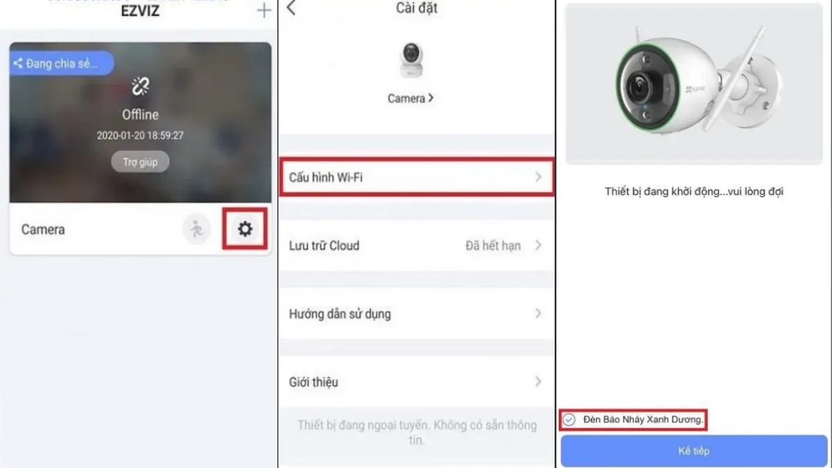 Các bước thay đổi wifi cho camera Ezviz