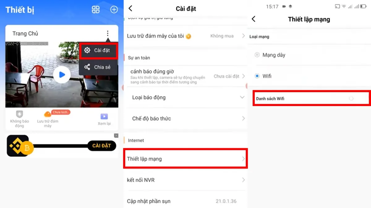 Vào app quản lý camera Yoosee bằng điện thoại