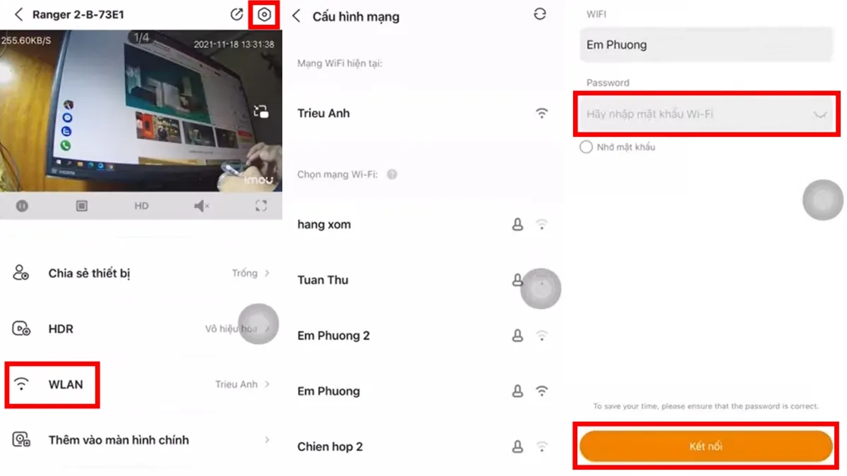 Cách thay đổi wifi cho camera Imou
