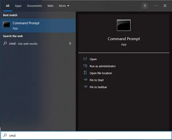 Kiểm tra Windows qua Command Prompt