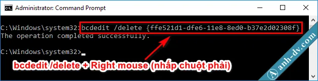 Cách xóa bỏ menu boot Ubuntu bằng bcdedit 1