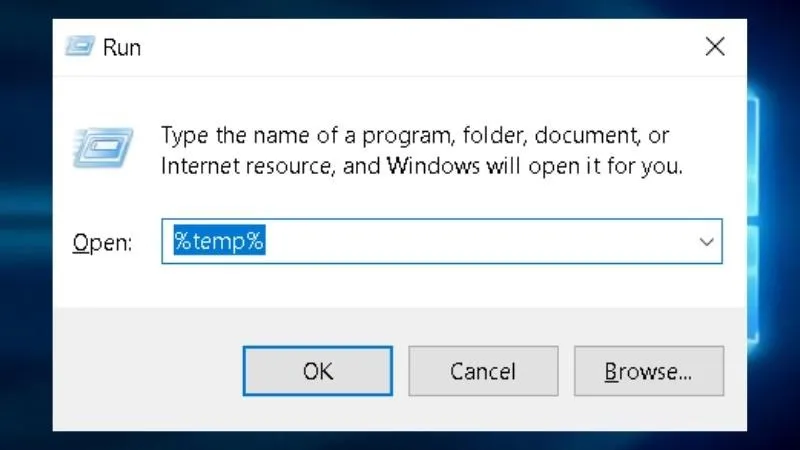 Nhấn tổ hợp phím Windows + R để mở trình hộp thoại Run