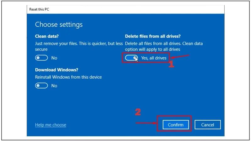 Bật tùy chọn xóa file trên tất cả ổ đĩa