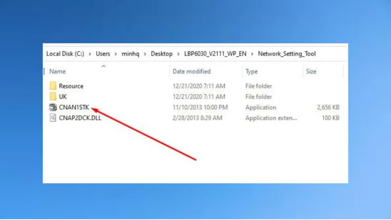Mở file cài đặt