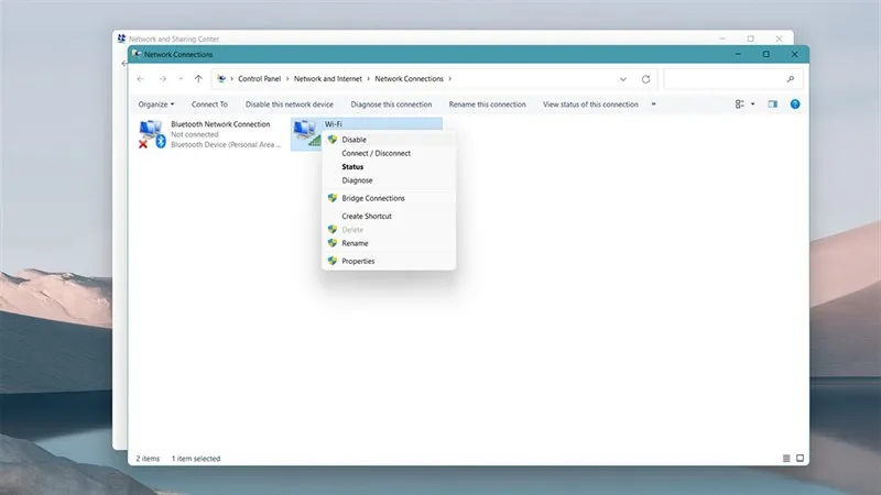 Kích hoạt card mạng bị vô hiệu hóa