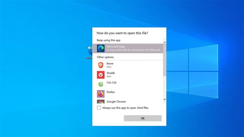 Mở báo cáo pin bằng trình duyệt web để xem chi tiết