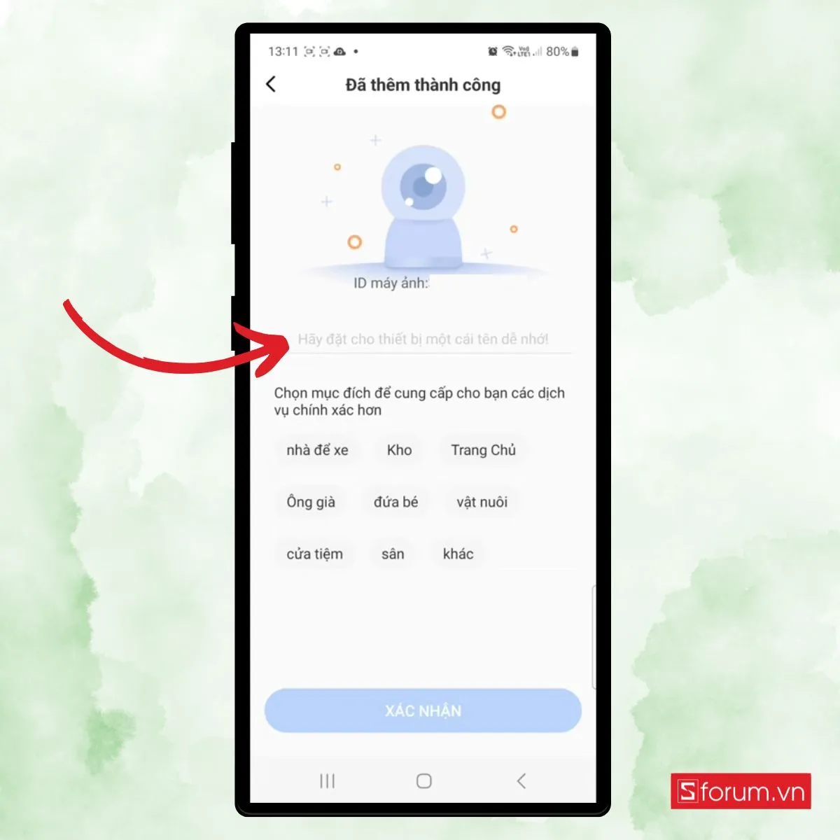 Đặt tên thiết bị để dễ nhận diện