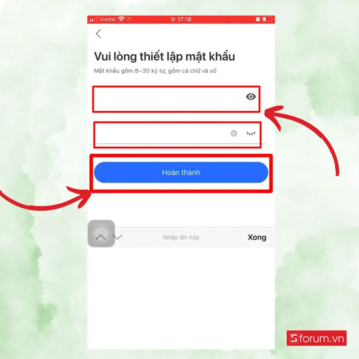 Thiết lập mật khẩu bảo mật cho tài khoản