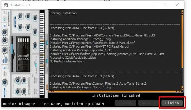 Hoàn tất các bước cài đặt phần mềm chỉnh diễn giọng hát
