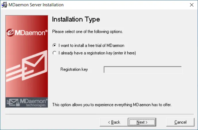 Lựa chọn dùng thử phiên bản Trial