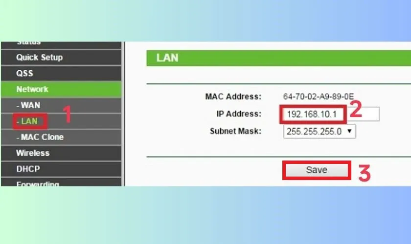 Các bước thiết lập cấu hình sử dụng cổng WAN đơn giản