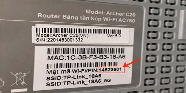 Vị trí nút Reset trên router TP-Link