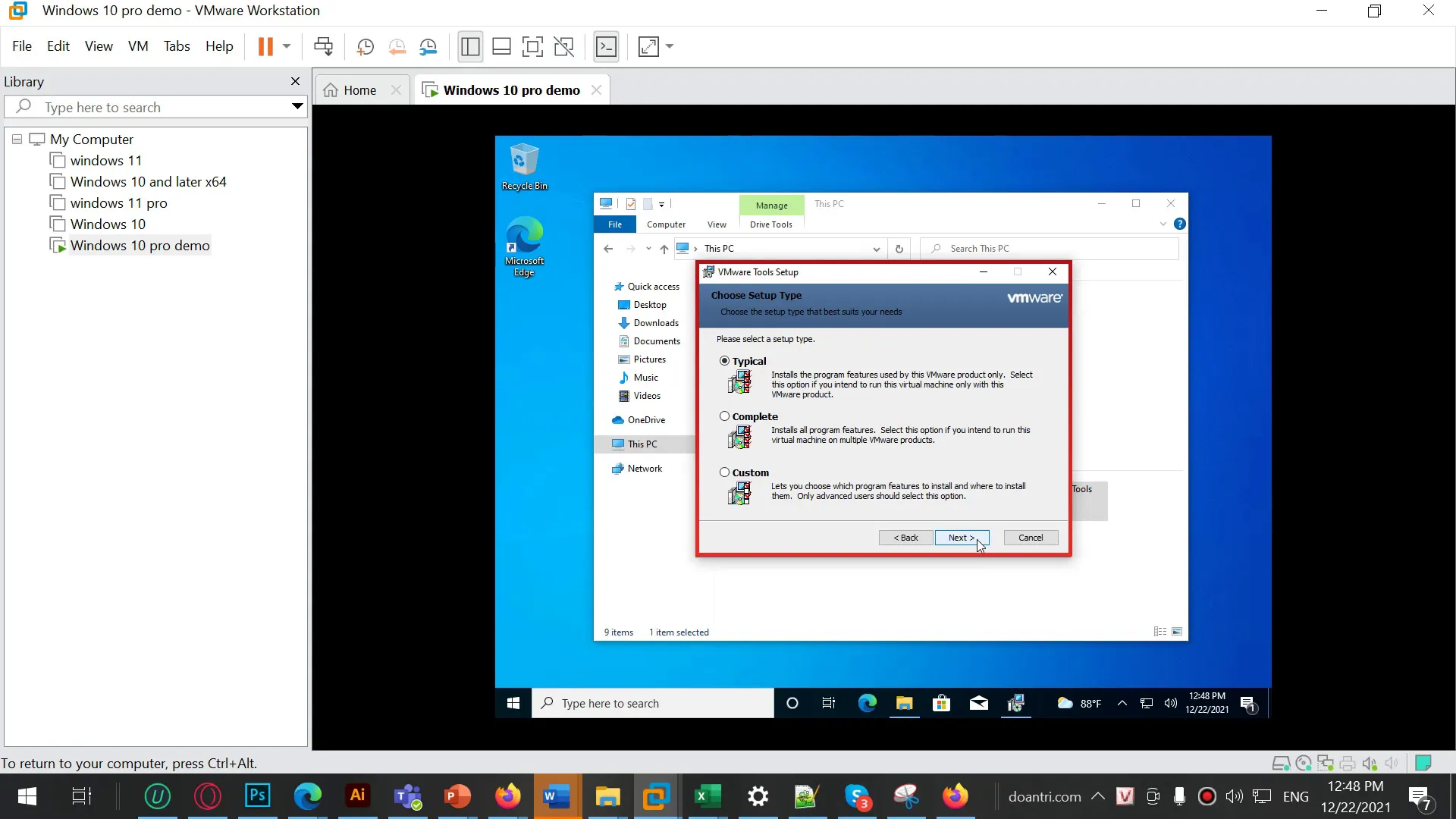 cai win 10 tren vmware 6