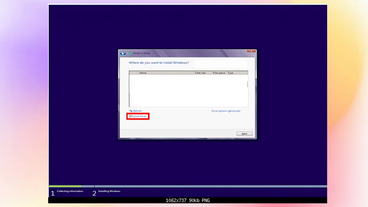 Sá»­a lá»—i cÃ i Win khÃ´ng nháº­n á»• cá»©ng bÆ°á»›c 3