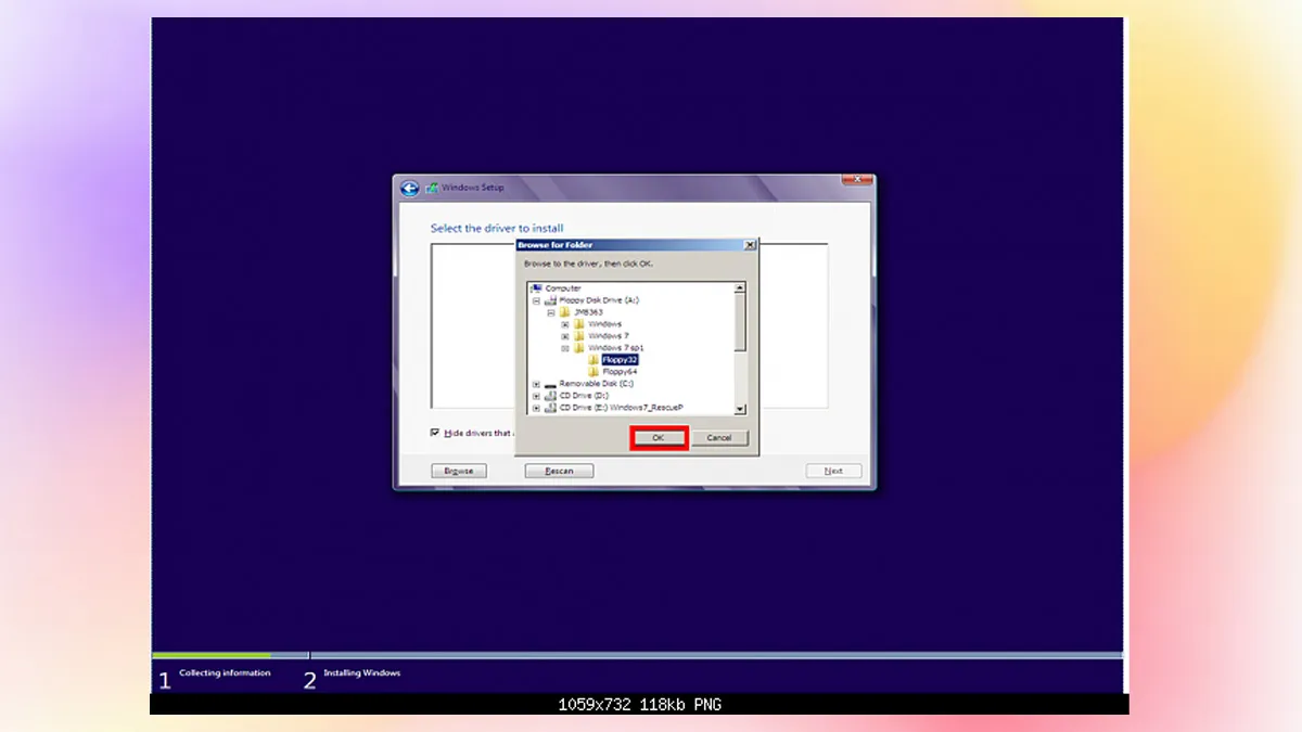 Sá»­a lá»—i cÃ i Win khÃ´ng nháº­n á»• cá»©ng bÆ°á»›c 4