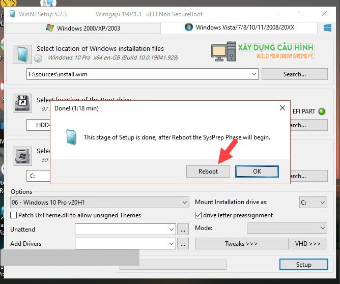 Hướng Dẫn Cài Win 10 Bằng WinNT Setup Trong WinPE Chi Tiết