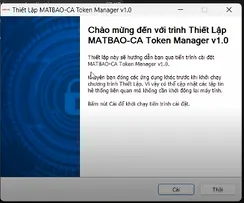 Nút Cài trong giao diện cài đặt