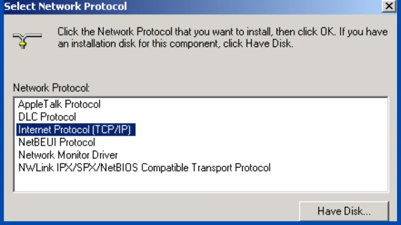 Cấu hình giao thức TCP/IP trên máy tính Windows