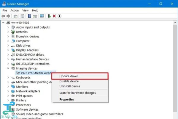 Cập nhật driver là cách sửa webcam hiệu quả