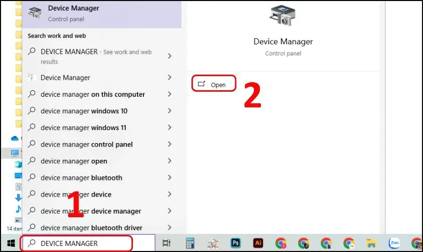 Cập nhật hoặc cài đặt lại driver phù hợp