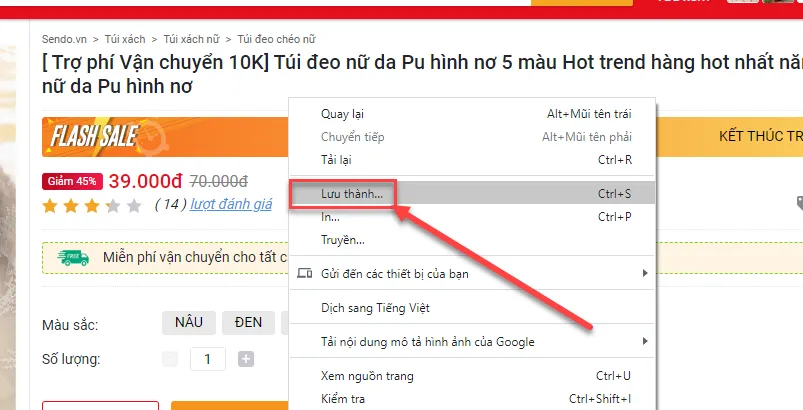 Lưu thủ công từng trang web ra file HTML