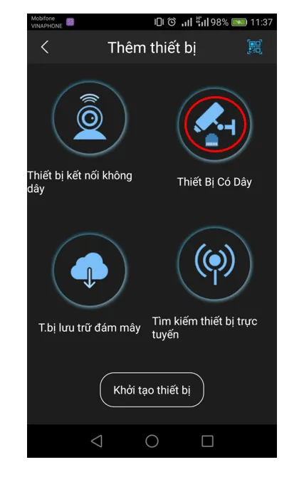 Phân loại thiết bị có dây hoặc không dây trong phần cấu hình