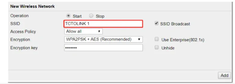 Để truy cập wifi cần có đầy đủ thông tin SSID
