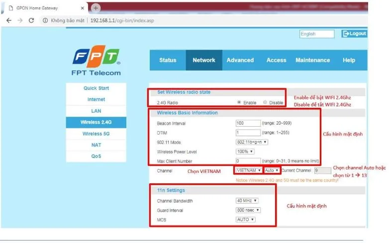 Cấu hình và cài đặt modem wifi FPT AC1000F