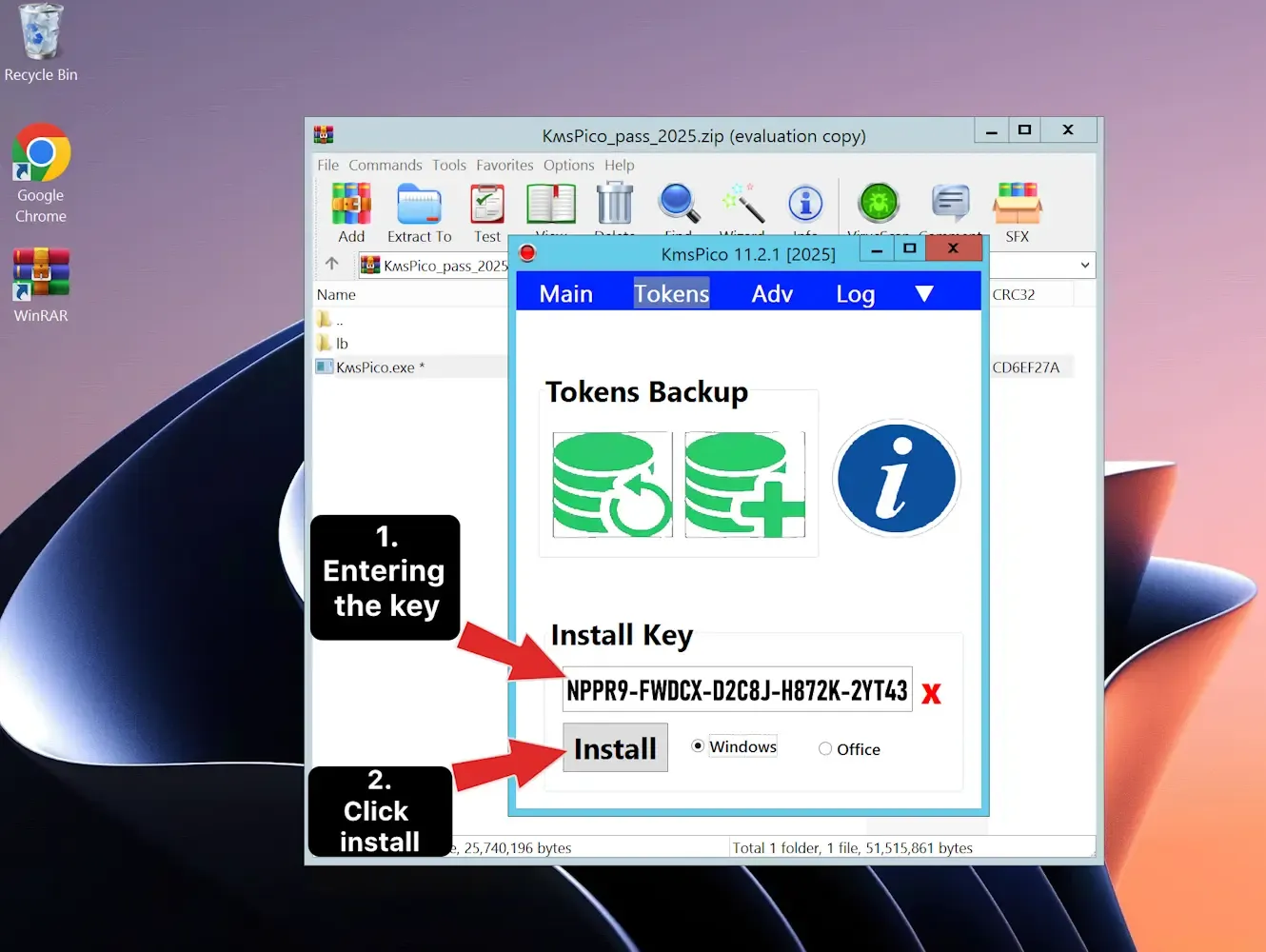Thay đổi phiên bản Windows bằng cách nhập key trực tiếp trong ứng dụng