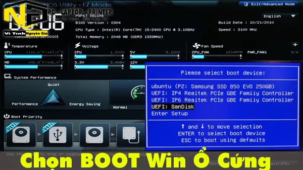Chỉnh lại thứ tự Boot Priority trong BIOS