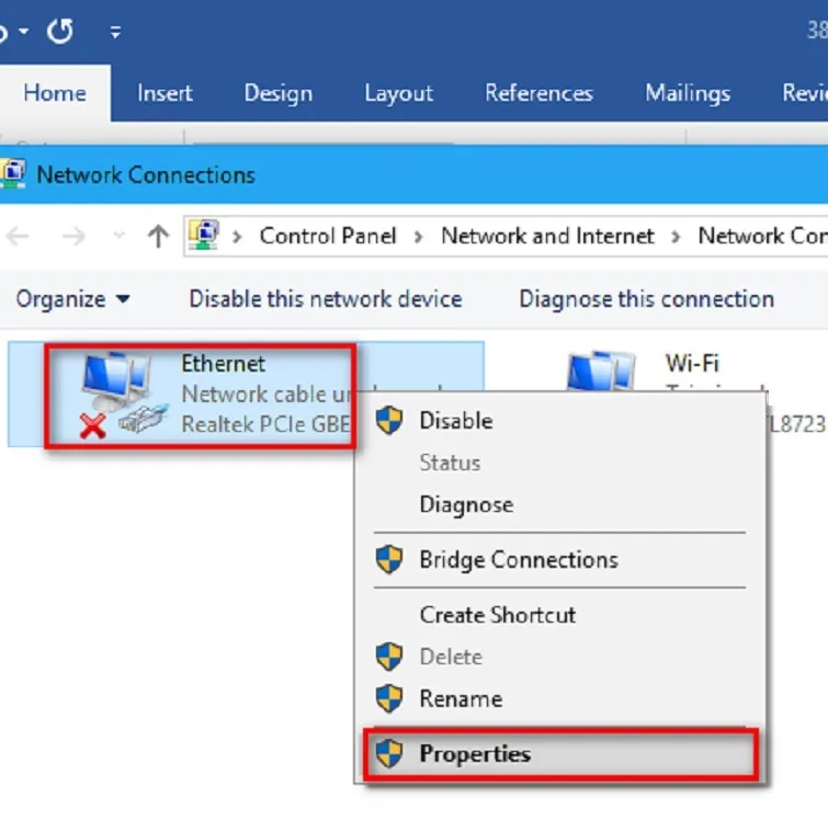 Chỉnh sửa thông số IPv4 trong phần cài đặt Windows 10