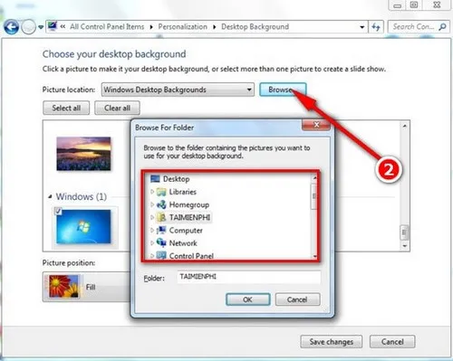 Chọn nhiều hình ảnh để tạo chế độ trình chiếu slideshow tự động