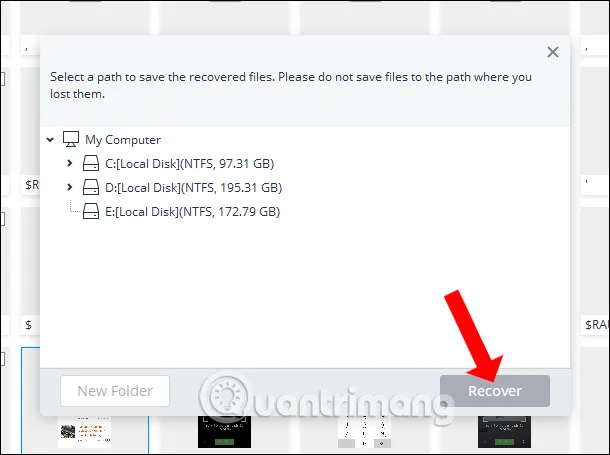 Chọn thư mục lưu file an toàn để tránh ghi đè dữ liệu cũ