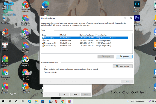 Chống phân mảnh ổ cứng khắc phục tình trạng máy tính bị chậm - Bước 3