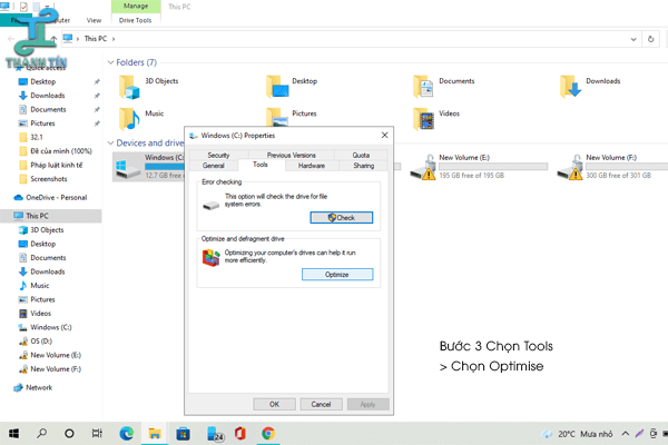 Chống phân mảnh ổ cứng khắc phục tình trạng máy tính bị chậm - Bước 2