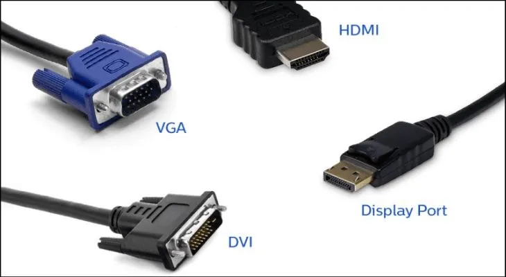 Các cổng kết nối trên màn hình máy tính thông thường