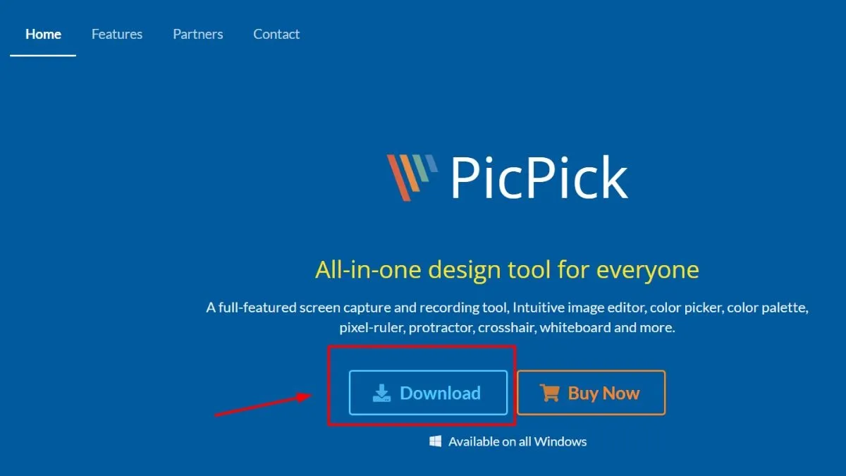 PicPick - giao diện thân thiện với người dùng phổ thông