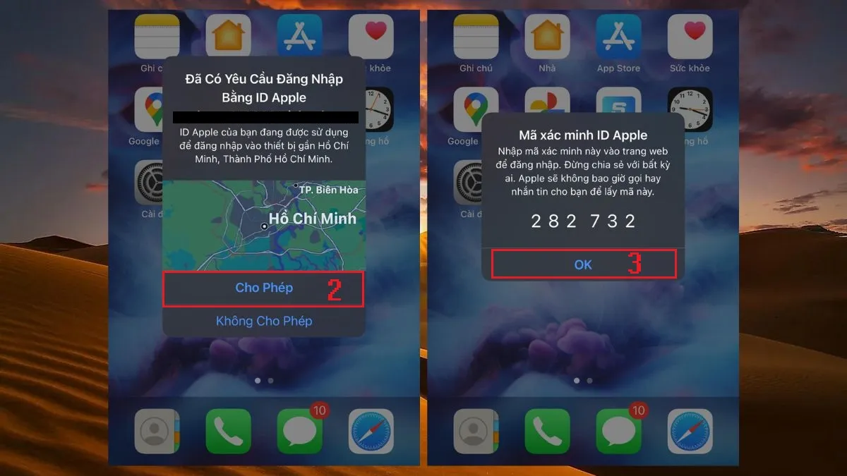 Nhập mã xác thực hai lớp để bảo mật tài khoản