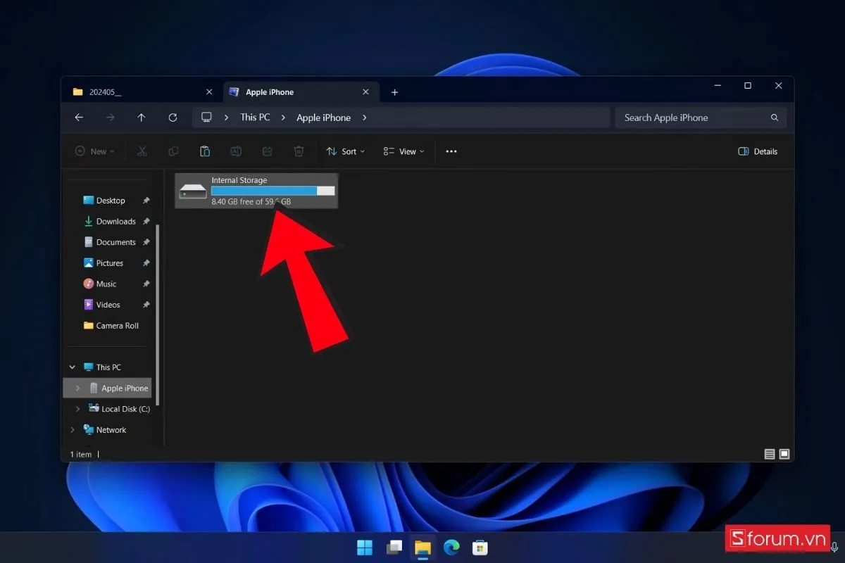 Truy cập thư mục DCIM của iPhone