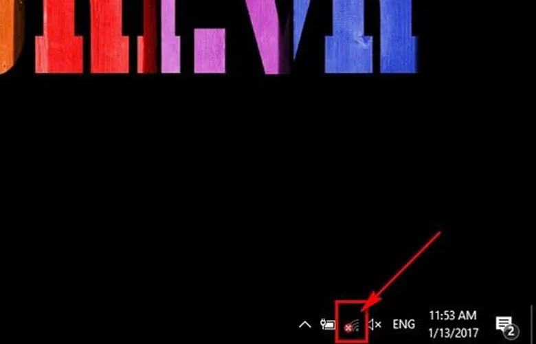 Giao diện bật WiFi trên Windows 10 với danh sách mạng khả dụng