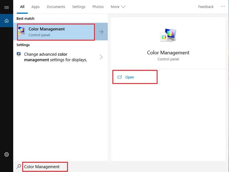 Cách khắc phục màn hình laptop bị vàng bằng chỉnh màu Control Panel