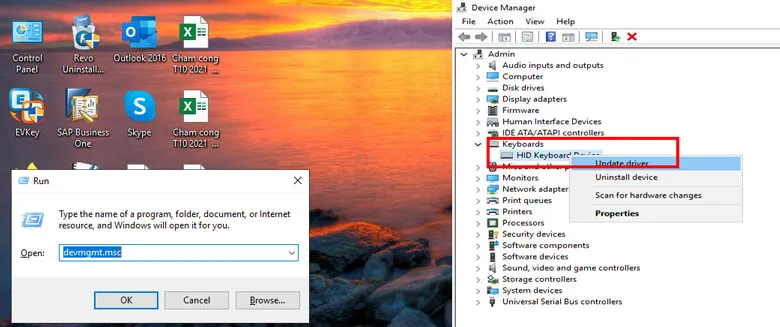 Cập nhật driver bàn phím trong Device Manager