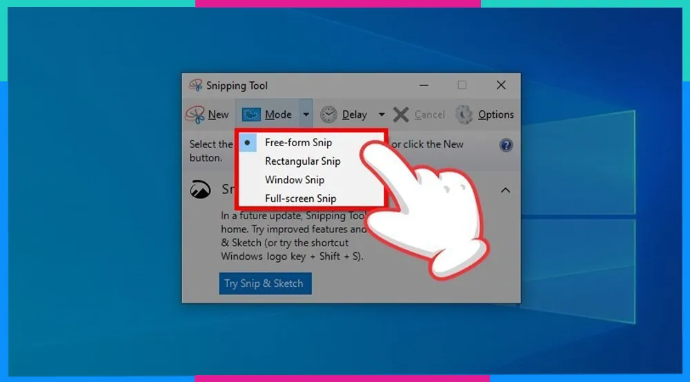 Giao diện Snipping Tool
