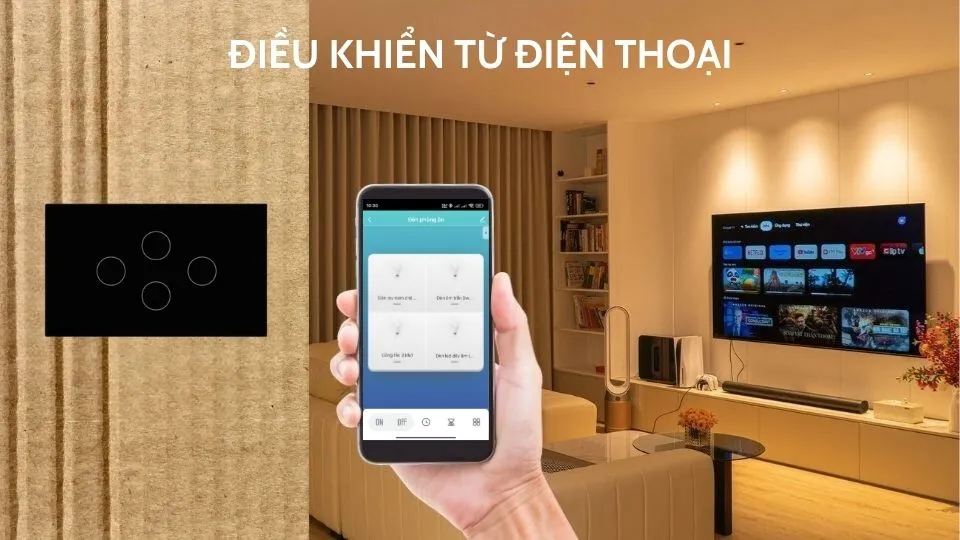 Điều khiển công tắc thông minh wifi từ xa qua internet